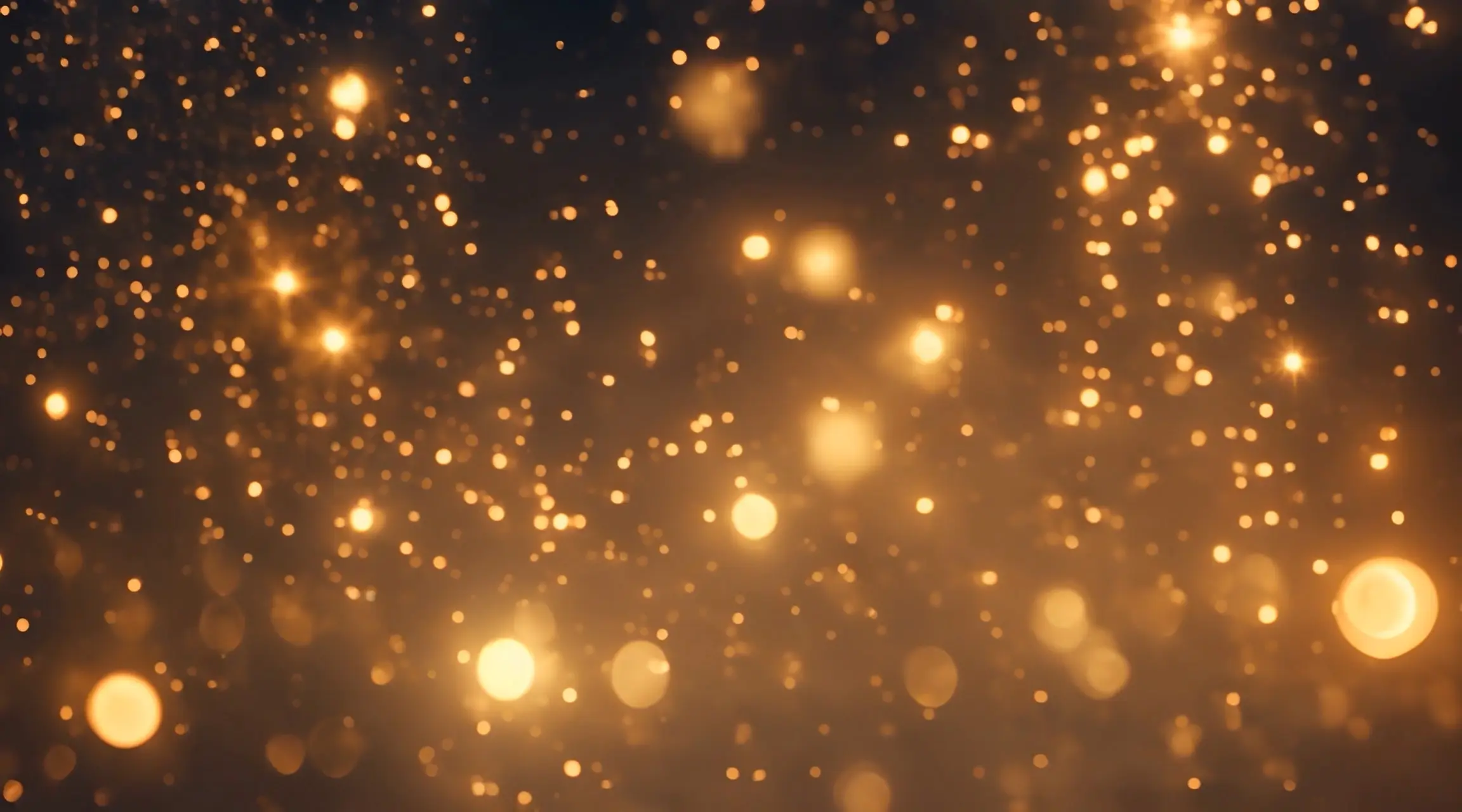 Amber Twinkle Lights Soft Focus Stock Video